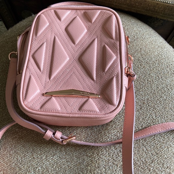 Mimco Bags Mimco Glory North South Hip Bag Blush Pink Detailed With